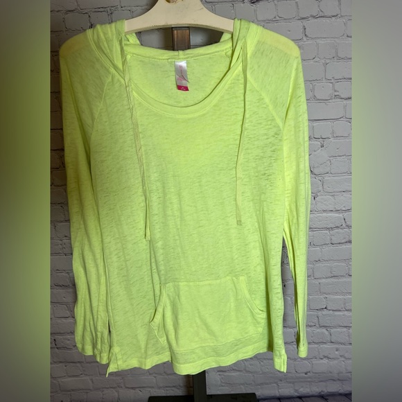 No Boundaries hooded light weight long sleeve top. Size: M (7-9) Aqua Color. - Picture 7 of 8